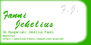 fanni jekelius business card